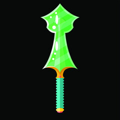 Abstract Flat Sword Blade Weapon War Logo Vector Design Style Icon Symbol Sign For Games