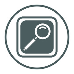 magnifying glass icon vector, filled flat sign, isolated on white, logo illustration

