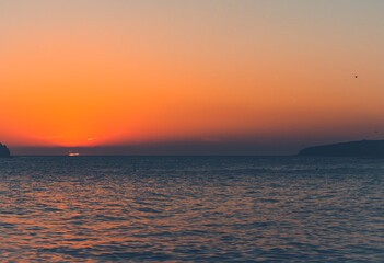 Fototapeta premium Croatia, sunset view, seaside on Istria