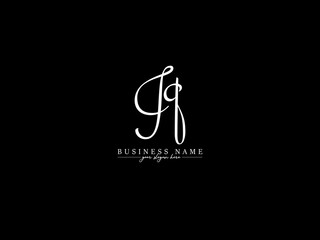 Fototapeta na wymiar Handwriting JG Logo Design, Signature Jg gj Letter Logo Icon Design With Creative Signature Letter For Your Fashion Brand