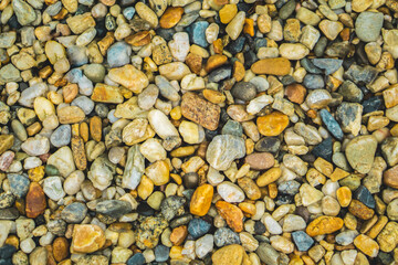 Gravel, natural stones, Gravel texture, background