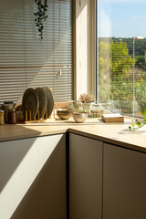 Kitchen interior with dishes