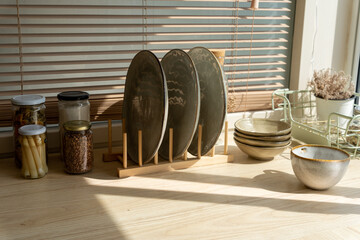Kitchen interior with dishes