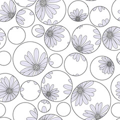 seamless flower and circe pattern
