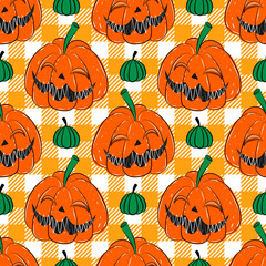 Seamless pattern with Halloween season. Seamless background with Halloween. Vector.