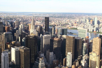 Fototapeta na wymiar new york, new york, usa, view of the skyline manhattan from the empire state building,,