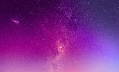 purple and blue night space