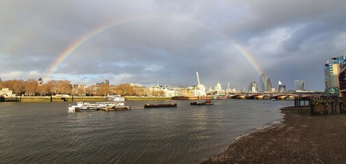 rainbow over the river
