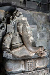 Fototapeta na wymiar Statue in Candi Prambanan temple in Yogyakarta