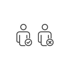 people with positive and negative symbol.