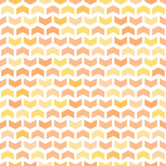 Geometric vector pattern with yellow, orange and pink arrows. Geometric modern ornament. Seamless abstract background