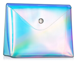 Plastic envelope, cosmetic bag, mother-of-pearl overflow of color