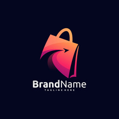 shopping travel bag logo icon, travel shop logo, pople lettr logo