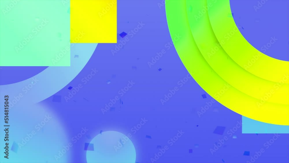 Poster moving background with colorful shapes. motion. modern stylish animation for intro. intro with geome