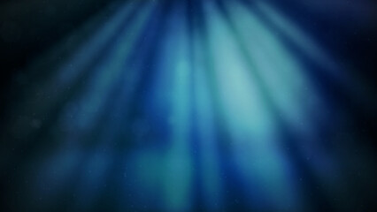 dark blue soft focus scene with light rays and smoke - abstract 3D rendering
