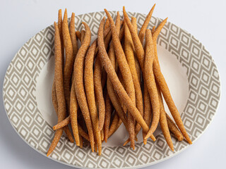 Kokoro - Nigerian snack. Fried corn stick.