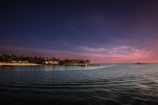 Dark sunset in Kay West, Florida