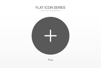 Plus Icon vector. Add icon for UI UX, mobile app, presentation. Addition sign. Medical Plus icon. Positive symbol. Zoom in sign. Add button.