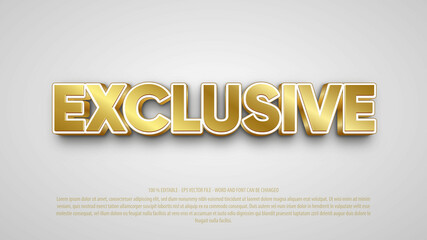Exclusive 3d style editable text effect