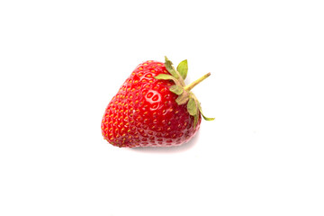 Strawberry isolated on white, top view