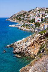 Naklejka na ściany i meble Hydra: Greece’s Carfree Idyllic Island 