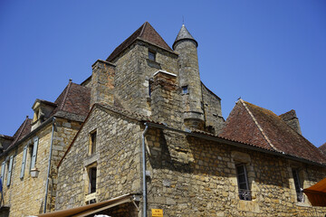 Fototapeta premium Medieval building in the village od Domme in south of France, Dordogne