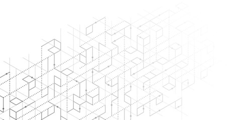 Technology background .Geometric lines.Abstract tech.Technical drawing.Vector illustration.