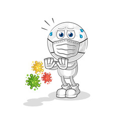 golf head refuse viruses cartoon. cartoon mascot vector