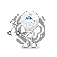 golf head hypnotizing cartoon. cartoon mascot vector