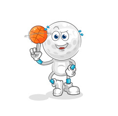 golf head playing basket ball mascot. cartoon vector