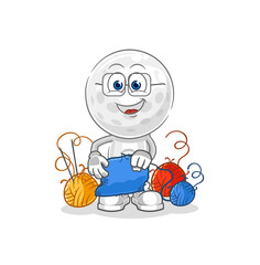 golf head tailor mascot. cartoon vector