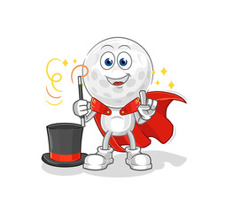 golf head magician illustration. character vector