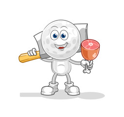 golf head Butcher illustration. character vector