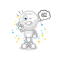 golf head flirting illustration. character vector