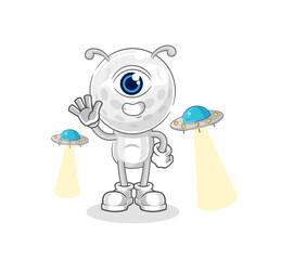 golf head ninja cartoon. character vector