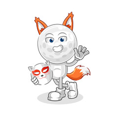 golf head with a rainbow. cartoon vector