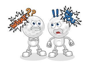 golf head play whack a mole mascot. cartoon vector