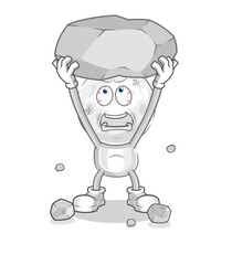 golf head with scarecrows cartoon character vector