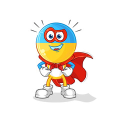 ukraine flag head heroes vector. cartoon character
