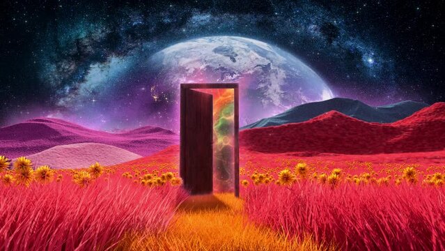 Door to Another Dimension - Nature Fantasy Landscape Loop Background