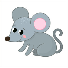 funny wild animal isolated on transparent background. vector illustration