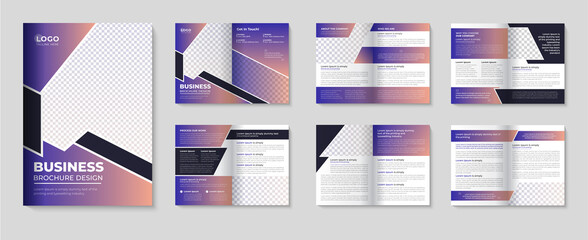Corporate brochure template and minimalist booklet company profile cover page leaflet design for business