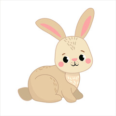funny forest animal isolated on transparent background. vector illustration