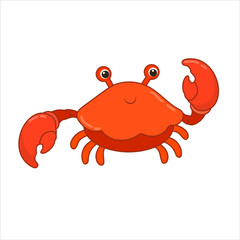 funny sea animal isolated on transparent background. vector illustration