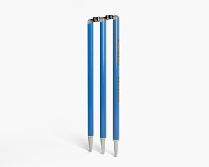 Blue Modern Cricket Wicket Stumps