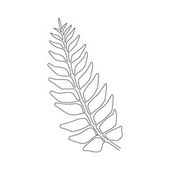 Leaf icon with hand drawn lines. Vector.