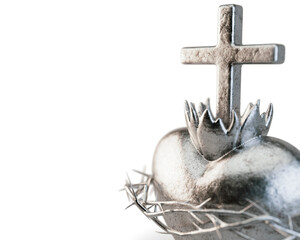 Sacred Heart of Jesus Silver Casting