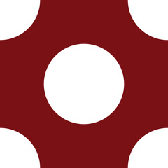 white circle 
red background. skirt, scarf, other modern spring autumn winter fashion fabric design.