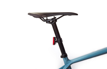 Mountain bicycle ergonomic seat on a white background