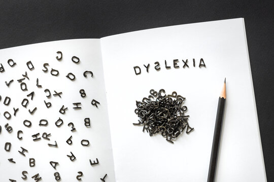 dyslexia word with inverted letters